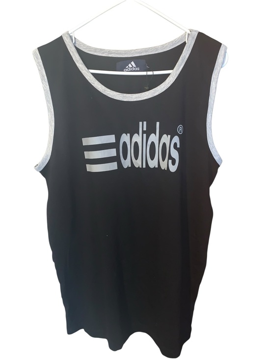 adidas Other - adidas Black Tank with Silver Trim and Logo